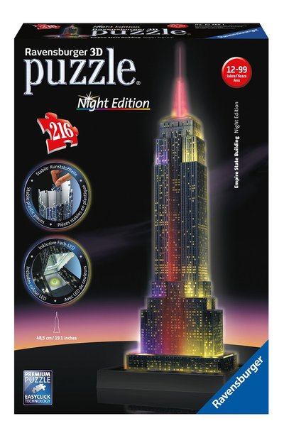 Пазл ночной эмпайр стейт билдинг 3d 216 деталей RAVENSBURGER, арт. 12566, фото 5