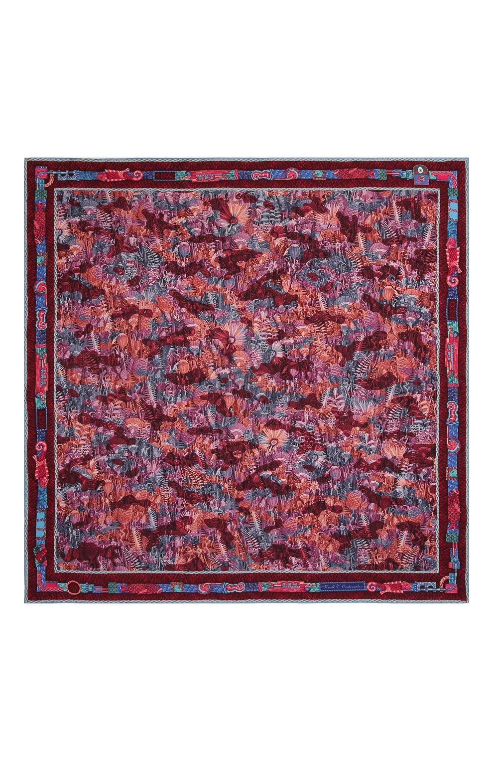 Шелковый платок camouflage KIRILL OVCHINNIKOV темно-розового цвета по цене 23100 руб., арт. 90\COM, фото 4 Шелковый платок camouflage KIRILL OVCHINNIKOV, арт. 90\COM, фото 4