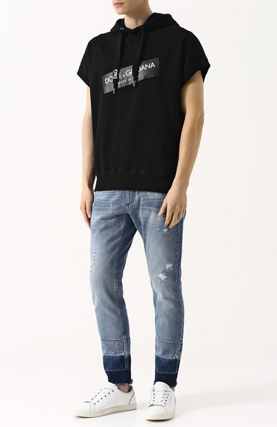 Хлопковое худи с короткими рукавами DOLCE & GABBANA, арт. G9KR6T/FU7DU, фото 2