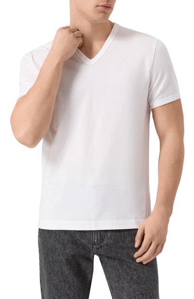 Хлопковая футболка DOLCE & GABBANA белого цвета по цене 37500 руб., арт. G8KG0T/FU7EQ, фото 3 Хлопковая футболка DOLCE & GABBANA, арт. G8KG0T/FU7EQ, фото 3