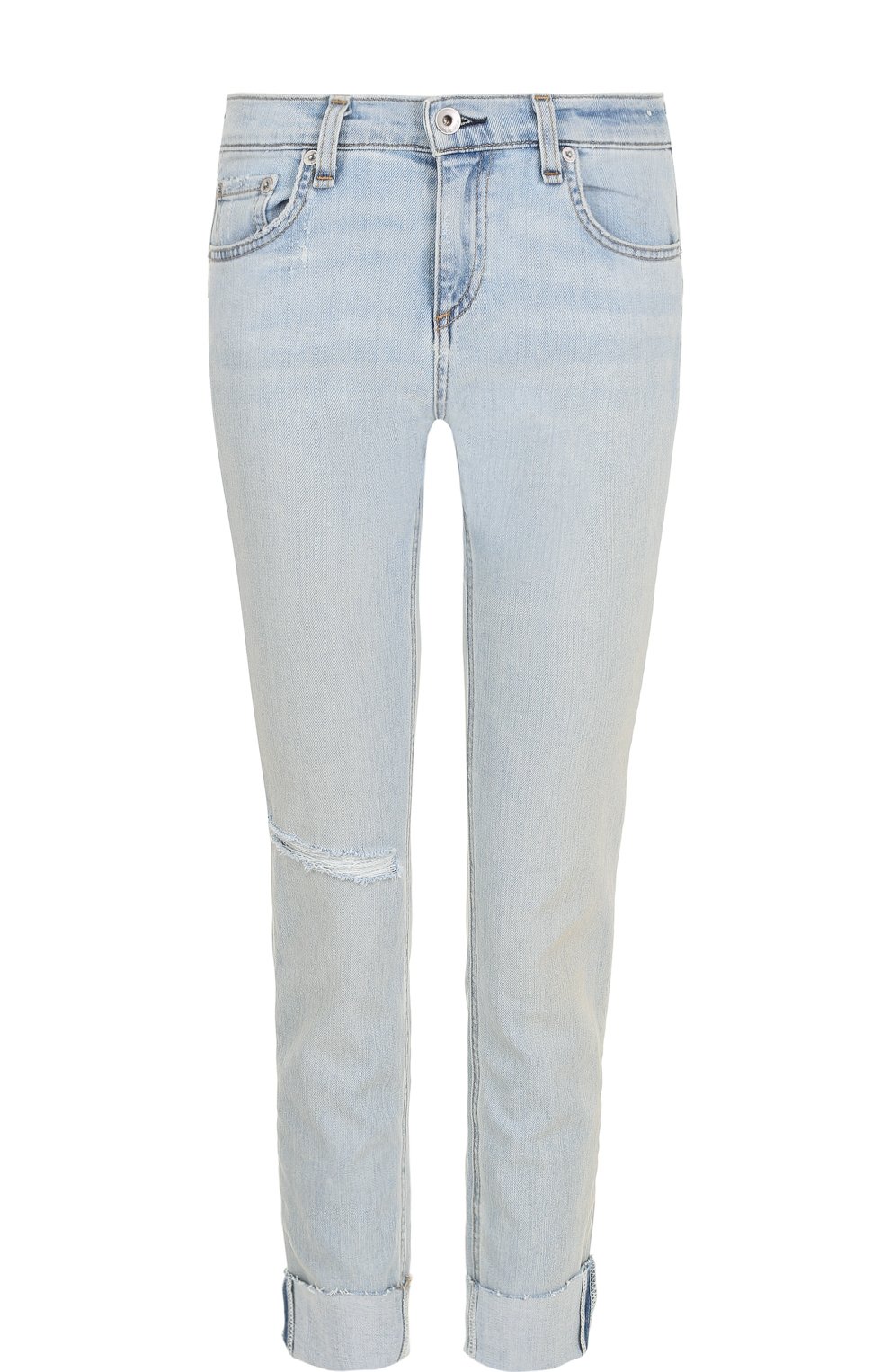 Джинсы прямого кроя с потертостями и отворотами RAG AND BONE, арт. W1590K510GLE, фото 1