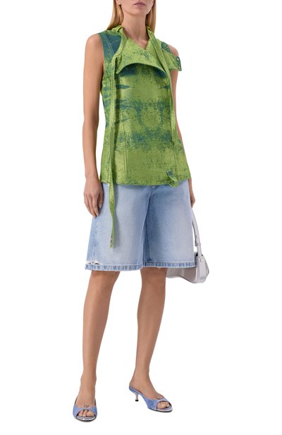 Текстильные мюли d-diam's-sa DIESEL голубого цвета по цене 59950 руб., арт. Y03974/P7675, фото 3 Текстильные мюли d-diam's-sa DIESEL, арт. Y03974/P7675, фото 3