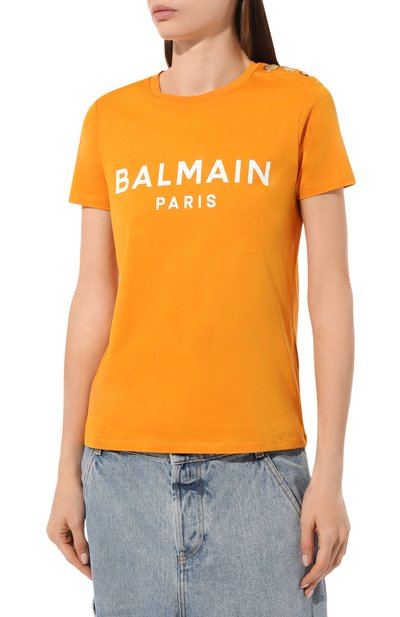 Хлопковая футболка BALMAIN, арт. AF1EF005BB02, фото 3