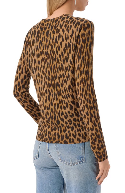 Кашемировый пуловер Zadig and Voltaire KWSW02839 Леопардовый  KWSW02839 Фото 4