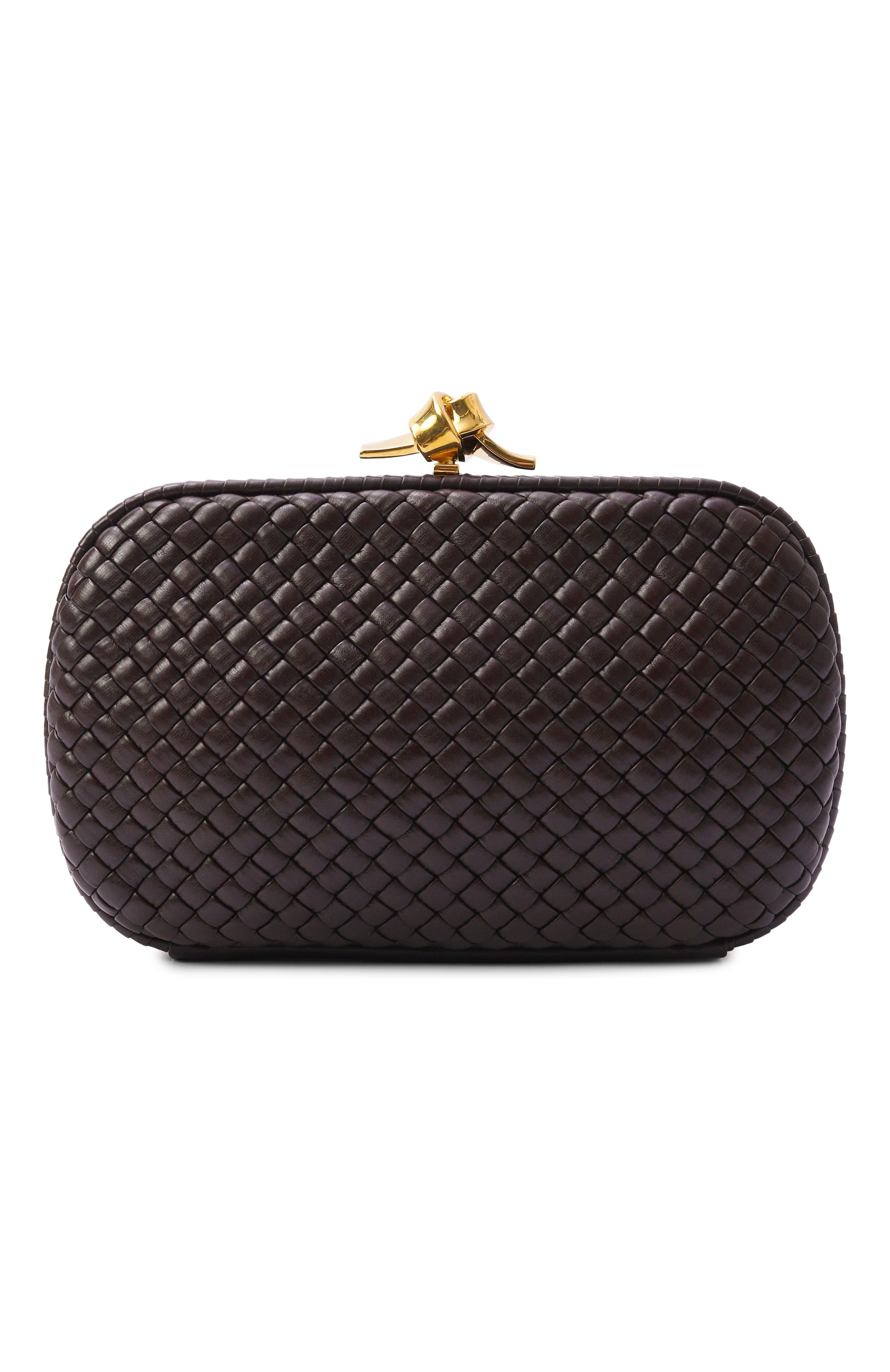 Клатч tosca knot BOTTEGA VENETA темно-коричневого цвета по цене 551000 руб., арт. 866062/V2EZ0, фото 1 Клатч tosca knot BOTTEGA VENETA, арт. 866062/V2EZ0, фото 1