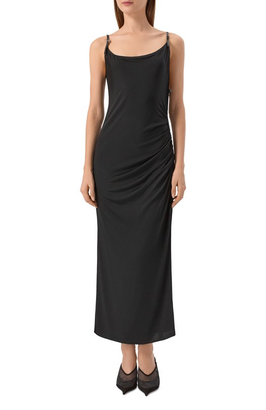 Платье из вискозы Mugler 25P3R016986005 Чёрный  25P3R016986005 Фото 3