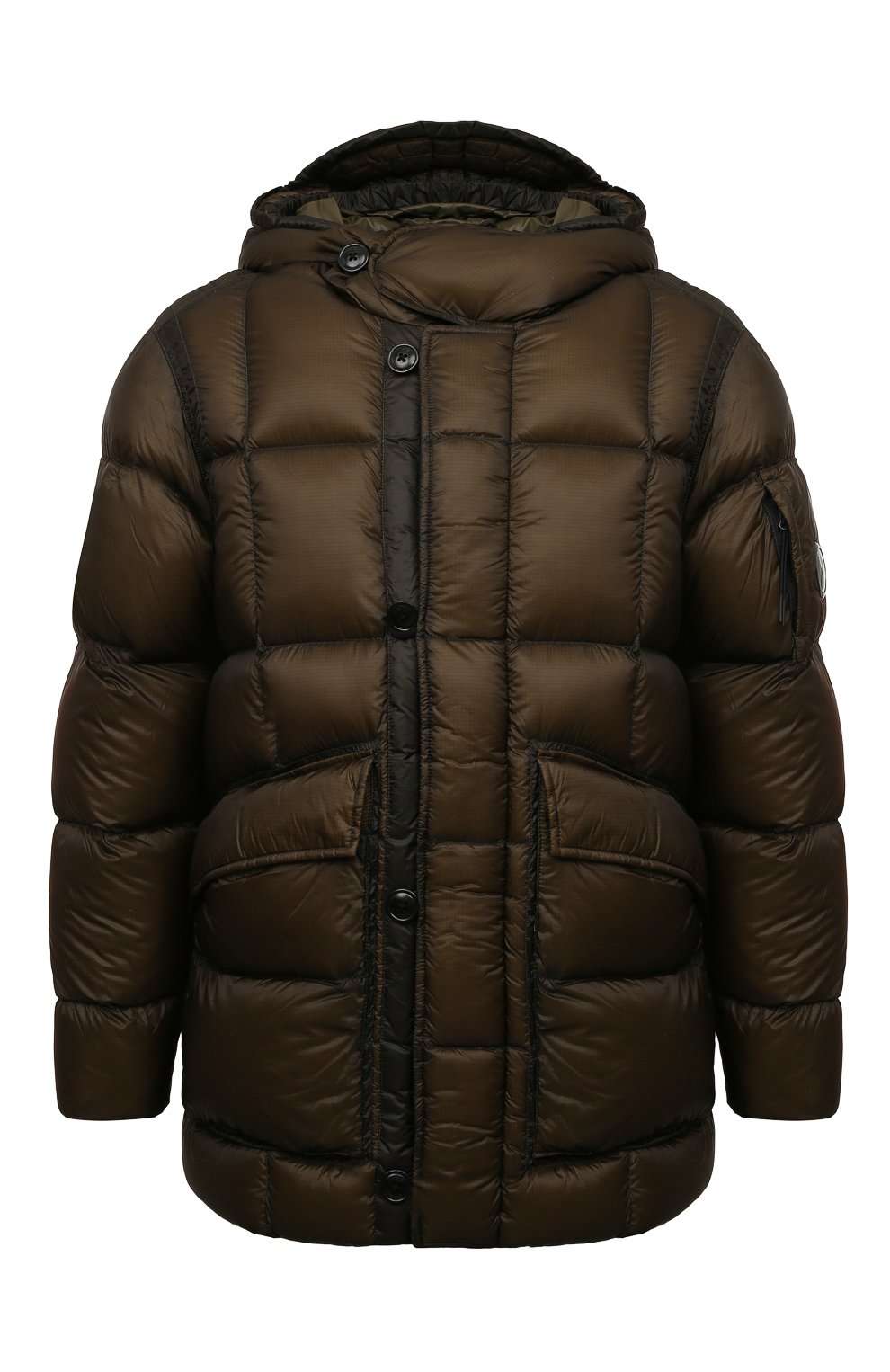 Пуховик C.P. COMPANY хаки цвета по цене 96250 руб., арт. 13CM0W176A-006099A, фото 1 Пуховик C.P. COMPANY, арт. 13CM0W176A-006099A, фото 1