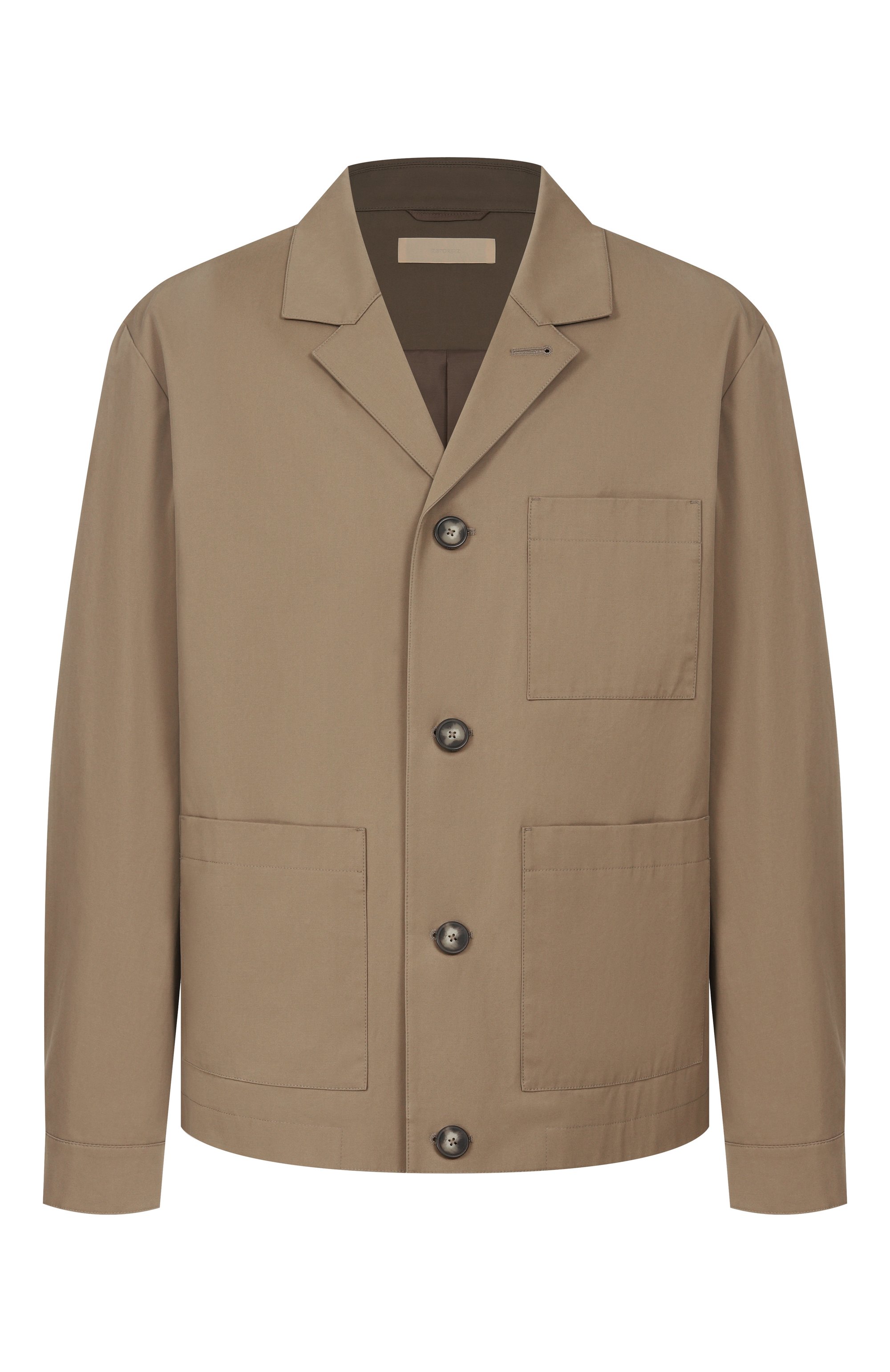 Хлопковый пиджак 12 STOREEZ коричневого цвета по цене 39000 руб., арт. 135905, фото 1 Хлопковый пиджак 12 STOREEZ, арт. 135905, фото 1