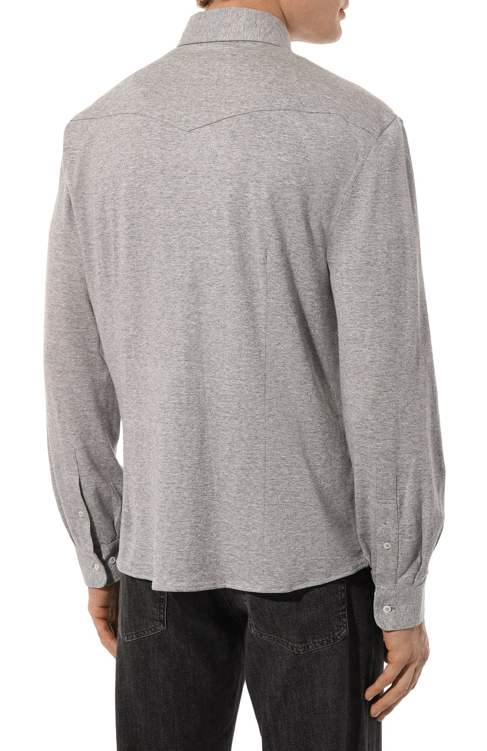 Рубашка изо льна и хлопка BRUNELLO CUCINELLI, арт. MW835B2289, фото 4