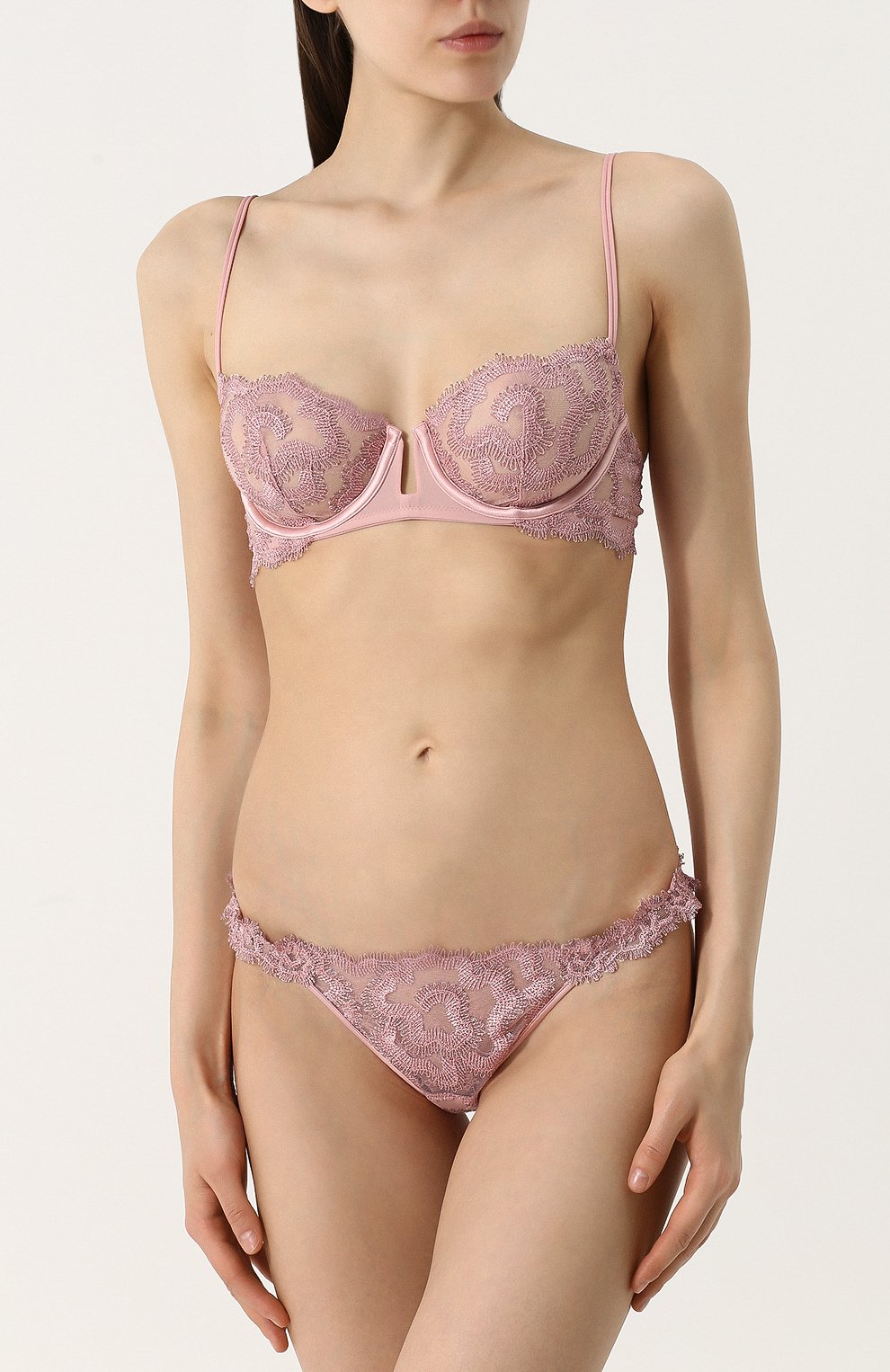 Однотонные кружевные трусы-стринги LA PERLA, арт. 0015930, фото 2