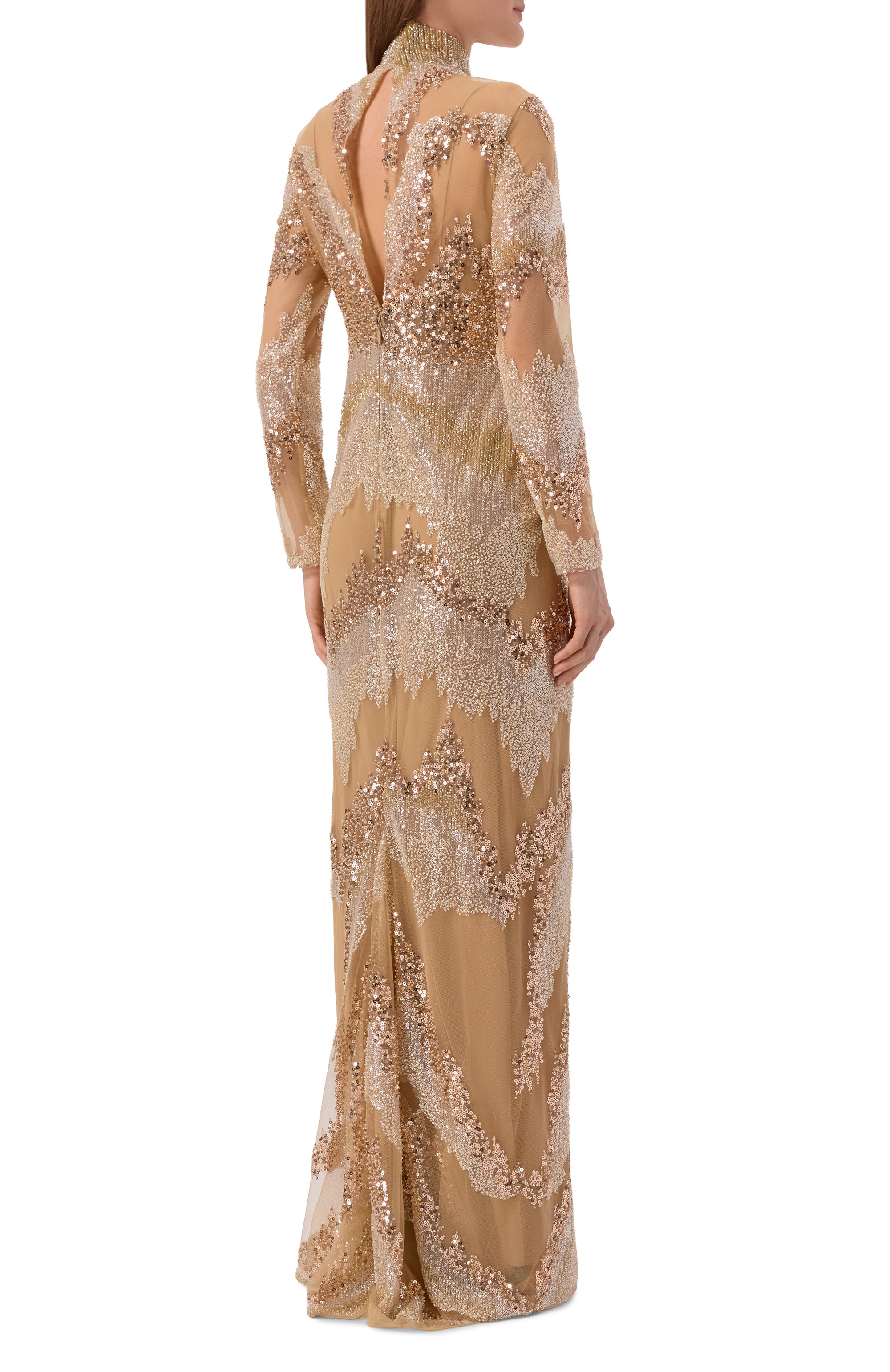 Платье с отделкой пайетками ZUHAIR MURAD, арт. FDR25046/TUEM014, фото 3