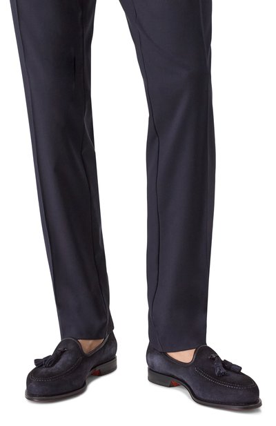 Замшевые лоферы andrea SANTONI темно-синего цвета по цене 113500 руб., арт. MCAG18970MC1H0VS, фото 3 Замшевые лоферы andrea SANTONI, арт. MCAG18970MC1H0VS, фото 3