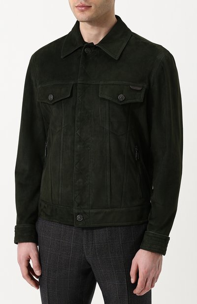 Замшевая куртка на молнии с отложным воротником BRIONI, арт. PLQ60L/P7703, фото 3