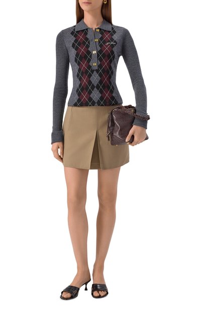 Шерстяное поло GANNI серого цвета по цене 36950 руб., арт. K2314, фото 2 Шерстяное поло GANNI, арт. K2314, фото 2