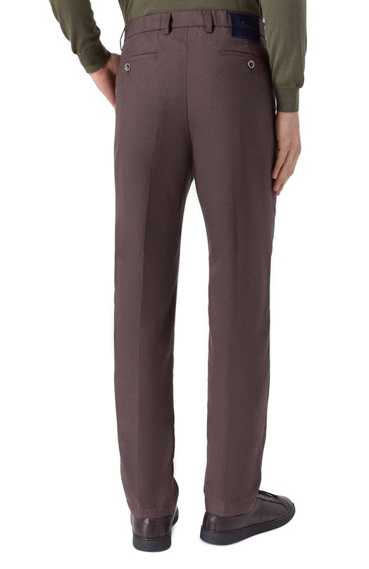 Кашемировые брюки Kiton UFPPERK0130H06 Коричневый  UFPPERK0130H06 Фото 4