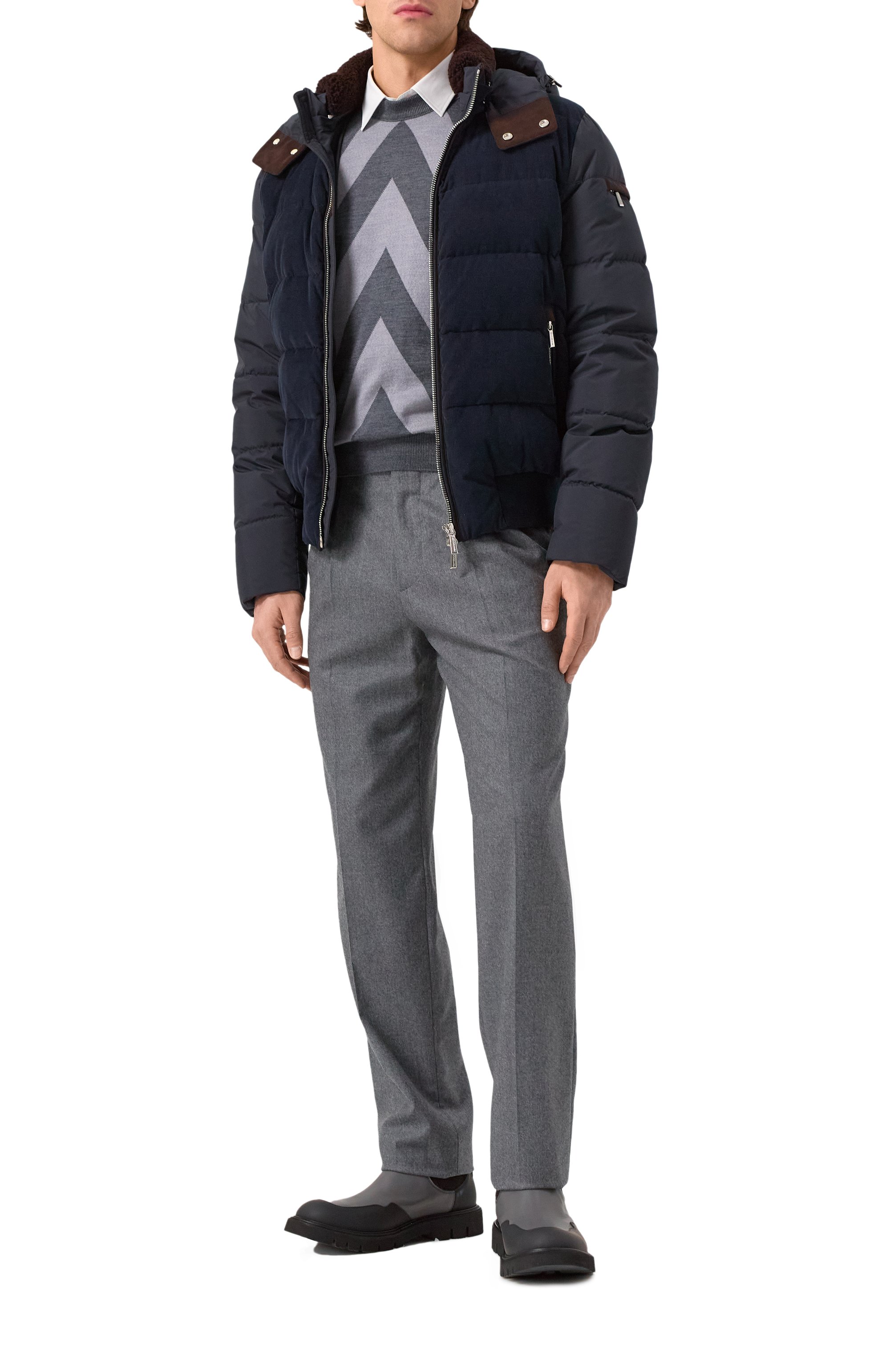 Бомбер wright-vt с отделкой из овчины MOORER, арт. WRIGHT/VT, фото 2