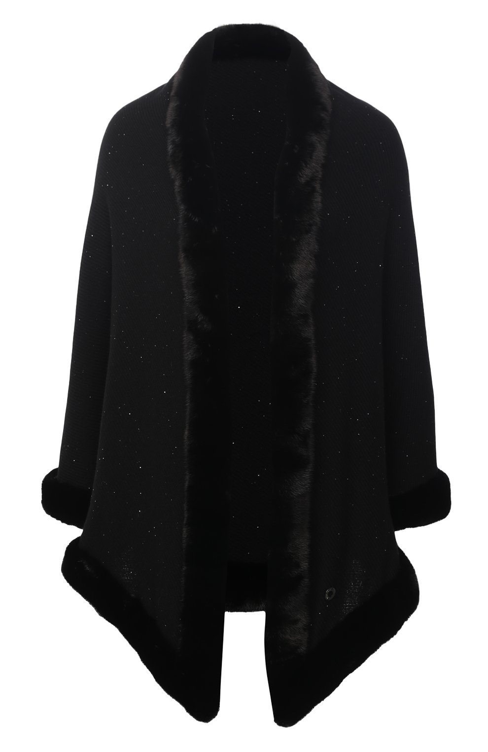 Кашемировая накидка LORO PIANA черного цвета по цене 1300000 руб., арт. FAL4632, фото 1 Кашемировая накидка LORO PIANA, арт. FAL4632, фото 1