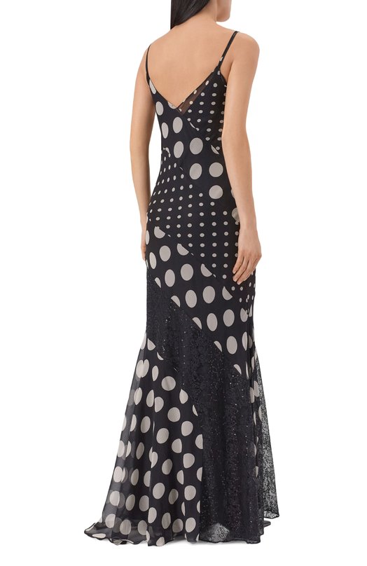 Шелковое платье Nina Ricci 26PCR0073/SE1409 Чёрно-белый  26PCR0073/SE1409 Фото 3