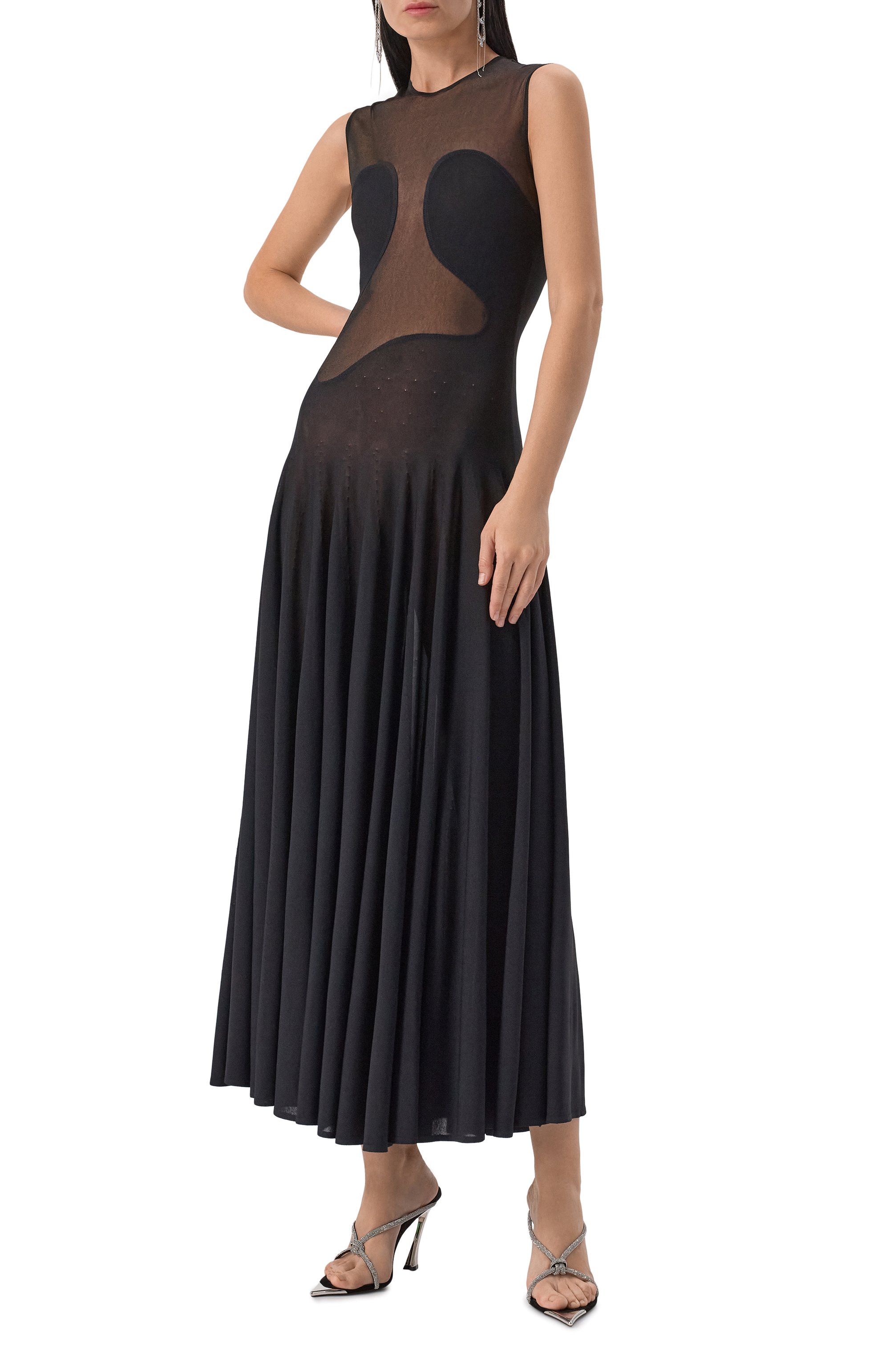 Платье из вискозы ALAIA, арт. AA9R2653K061A, фото 3