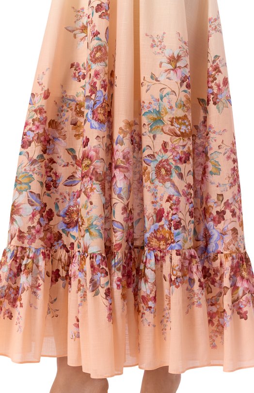 Хлопковое платье Zimmermann 6875DRS261 Кремовый  6875DRS261 Фото 4