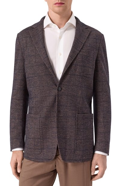 Пиджак из шерсти и хлопка CANALI, арт. J0147/JJ02554, фото 4