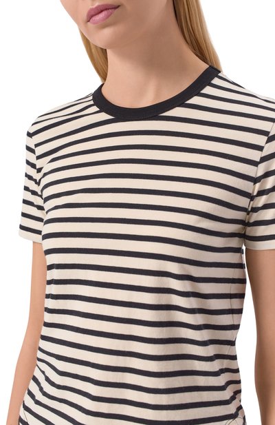 Хлопковая футболка ANN DEMEULEMEESTER черно-белого цвета по цене 32800 руб., арт. B0013839/FA717, фото 5 Хлопковая футболка ANN DEMEULEMEESTER, арт. B0013839/FA717, фото 5