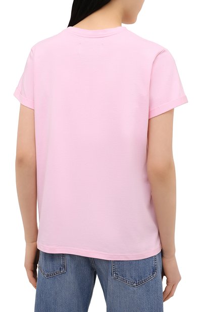Хлопковая футболка SEVEN LAB светло-розового цвета по цене 7520 руб., арт. T20-CYPN pink, фото 4 Хлопковая футболка SEVEN LAB, арт. T20-CYPN pink, фото 4