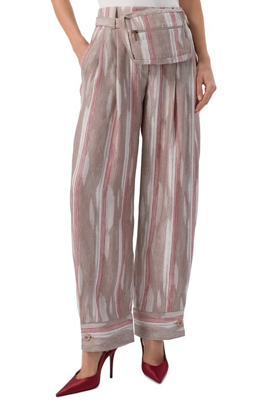 Брюки изо льна и вискозы Giorgio Armani GW002497/TE20118 Серый  GW002497/TE20118 Фото 3