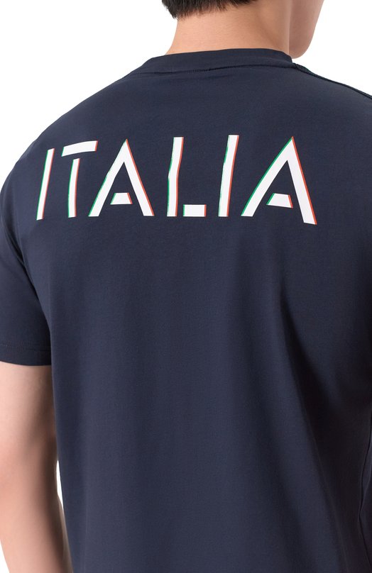 Хлопковая футболка EA7 7M001861/AF12503 Синий  7M001861/AF12503 Фото 5