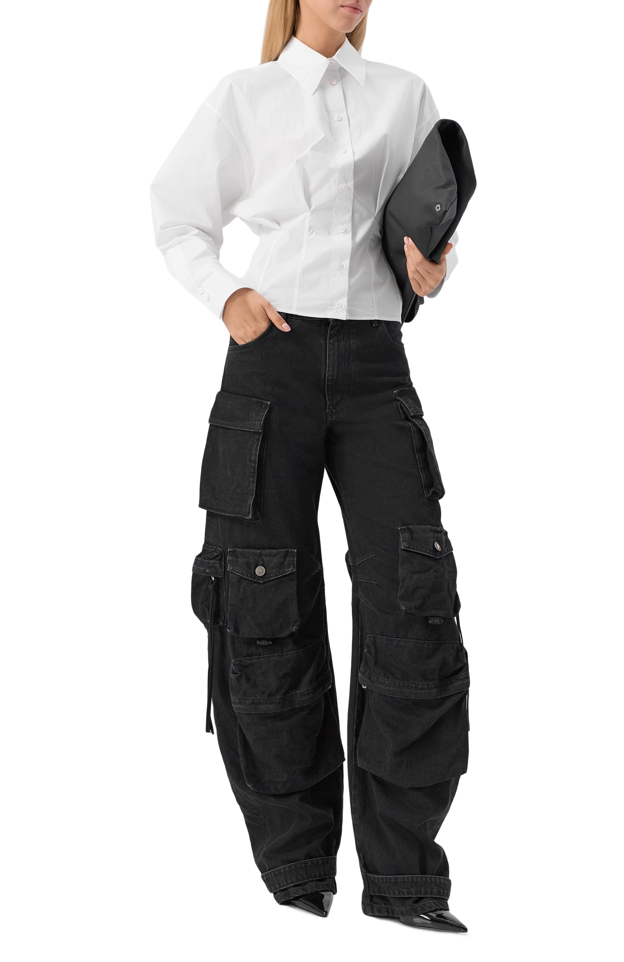 Хлопковая рубашка THE ATTICO, арт. 251WCH00043/CCC052AA, фото 2