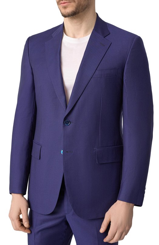 Шерстяной костюм Stefano Ricci M1SF432220/W0024S/64 Синий  M1SF432220/W0024S/64 Фото 4