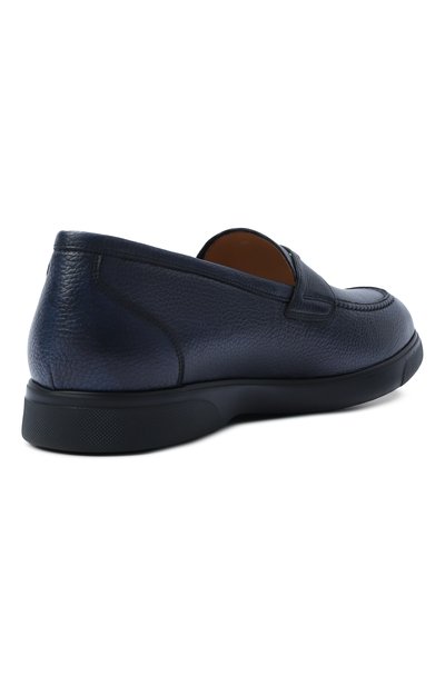 Кожаные пенни-лоферы KITON темно-синего цвета по цене 131000 руб., арт. USSA491N00126, фото 4 Кожаные пенни-лоферы KITON, арт. USSA491N00126, фото 4