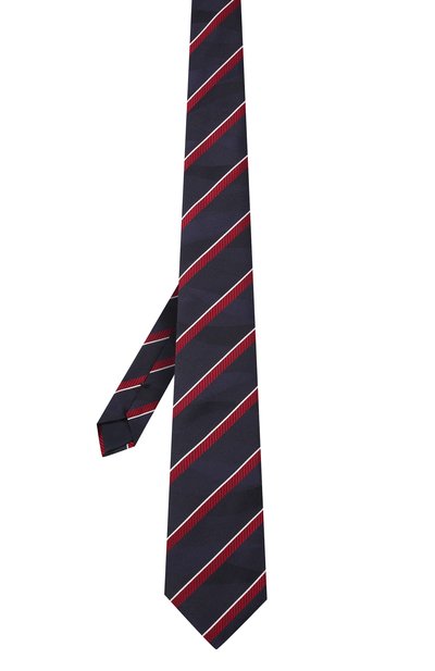 Шелковый галстук GIORGIO ARMANI темно-синего цвета по цене 21050 руб., арт. 360054/2R910, фото 3 Шелковый галстук GIORGIO ARMANI, арт. 360054/2R910, фото 3