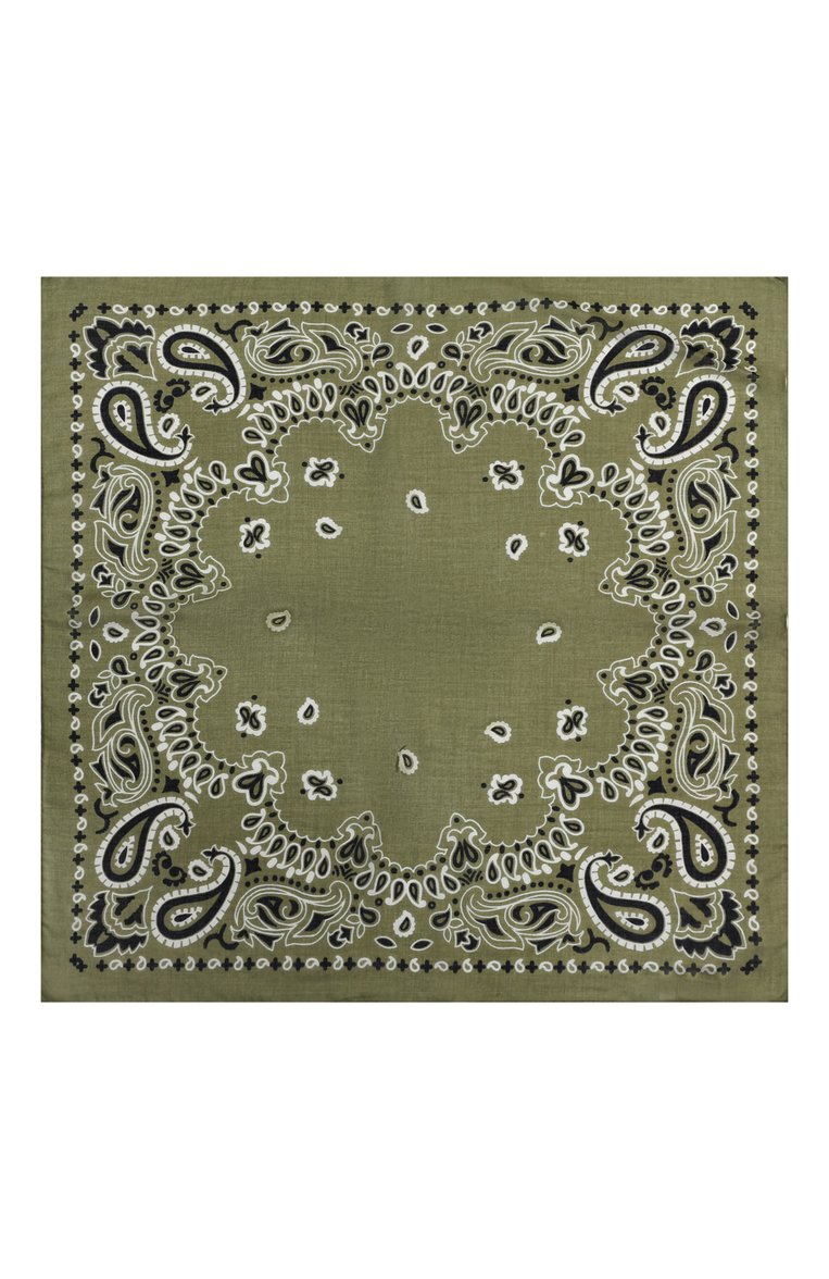 Женского хлопковая бандана DESTIN хаки цвета, арт. C0T BANDANA | Фото 3 (Нос: Не проставлено; Материал: Хлопок, Текстиль; Принт: С принтом)