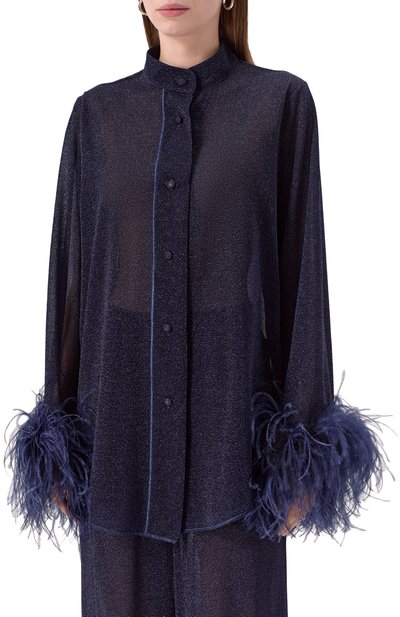 Блузка с отделкой перьями OSEREE, арт. LSF213, фото 3