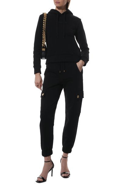 Хлопковые джоггеры BALMAIN черного цвета по цене 94750 руб., арт. XF10B055/JB13, фото 2 Хлопковые джоггеры BALMAIN, арт. XF10B055/JB13, фото 2