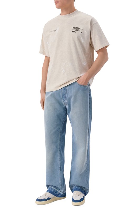 Хлопковая футболка DOMREBEL M STAFF/T-SHIRT Бежевый  M STAFF/T-SHIRT Фото 2