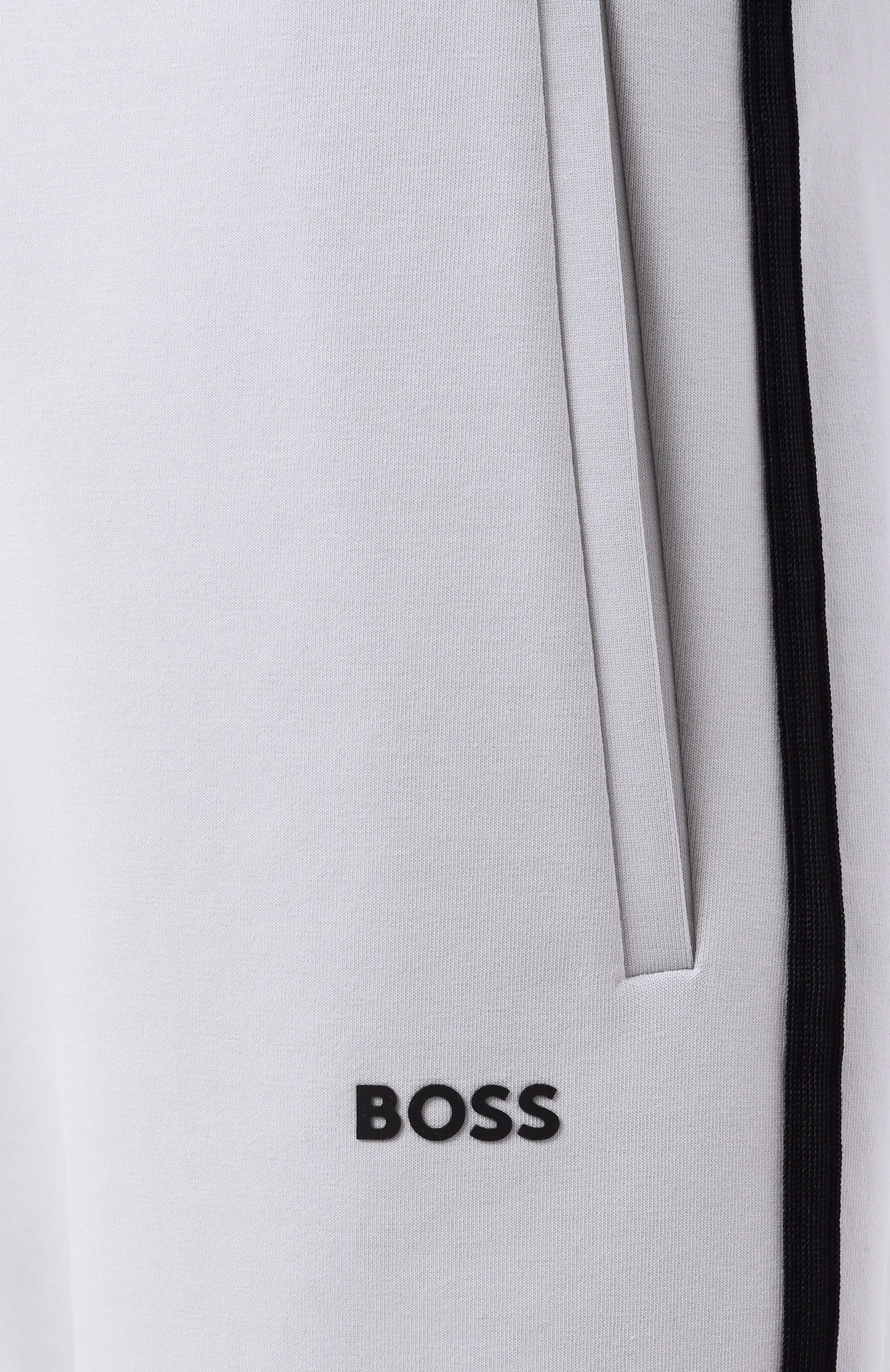 Хлопковые шорты BOSS GREEN светло-серого цвета по цене 17950 руб., арт. 50530051, фото 6 Хлопковые шорты BOSS GREEN, арт. 50530051, фото 6