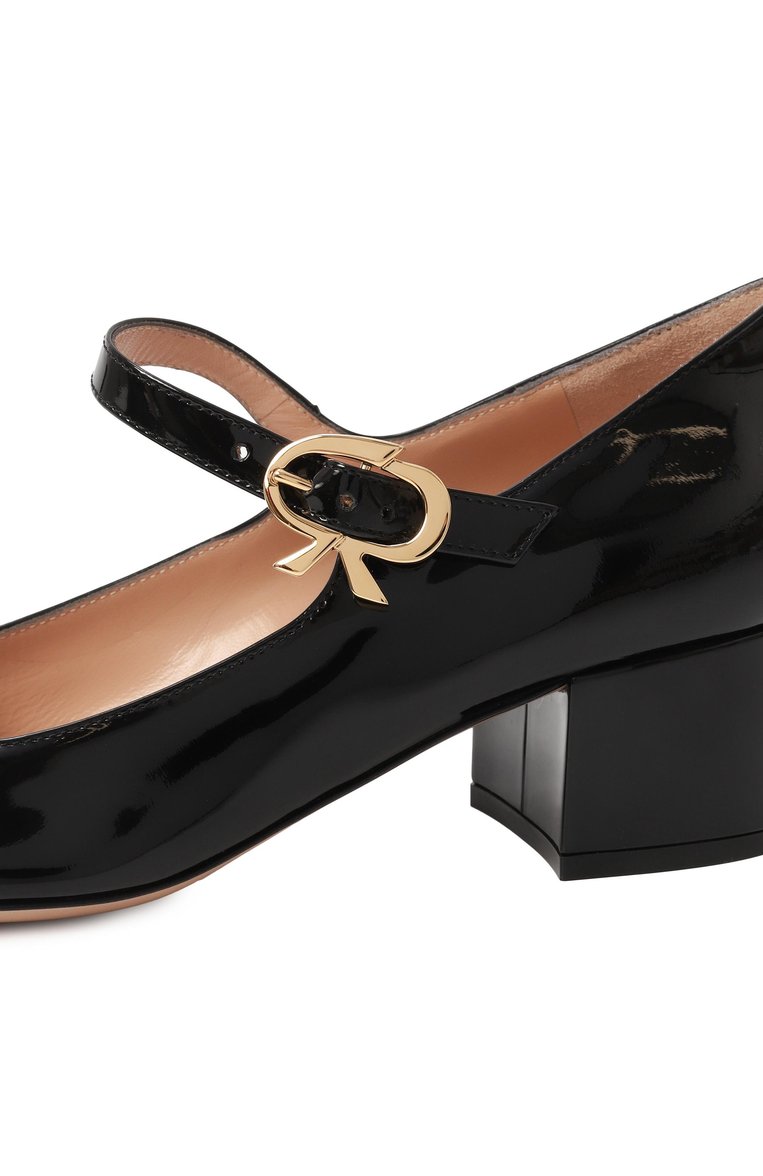 Женские лакированные туфли mary ribbon 45 GIANVITO ROSSI черного цвета, арт. G22101.45RIC.VERNER0 | Фото 7 (Материал внутренний: Натуральная кожа; Подошва: Плоская; Автоматизация ТО: Проставлено; Каблук высота: Низкий; Автоматизация состава: Проставлено; Материал внешний: Натуральная кожа; Каблук тип: Устойчивый)