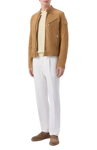 Джемпер из хлопка и шелка BRIONI кремового цвета по цене 136500 руб., арт. UMQ90L/PAK22, фото 2 Джемпер из хлопка и шелка BRIONI, арт. UMQ90L/PAK22, фото 2