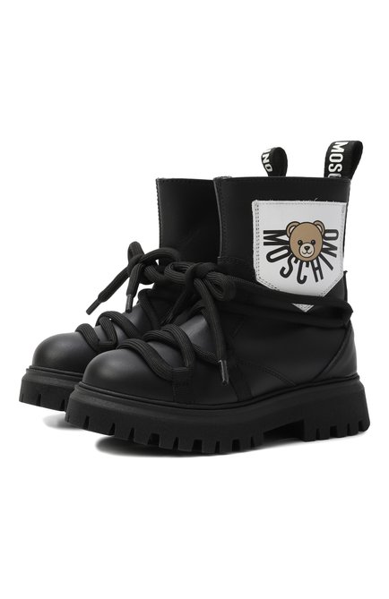 Кожаные ботинки MOSCHINO, арт. 81953/VAR4/24-27