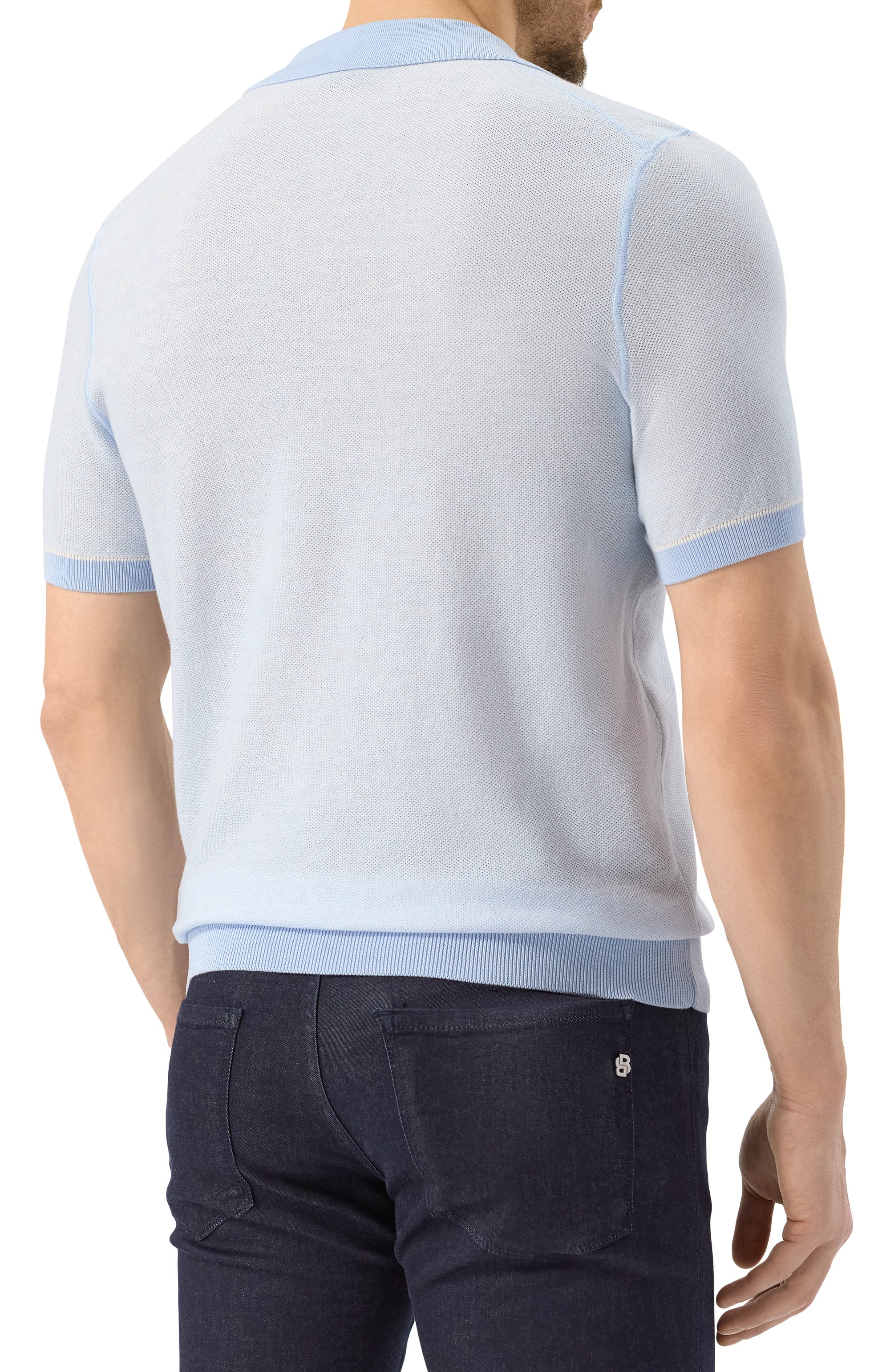 Поло из хлопка и лиоцелла BOSS, арт. 50537654, фото 4