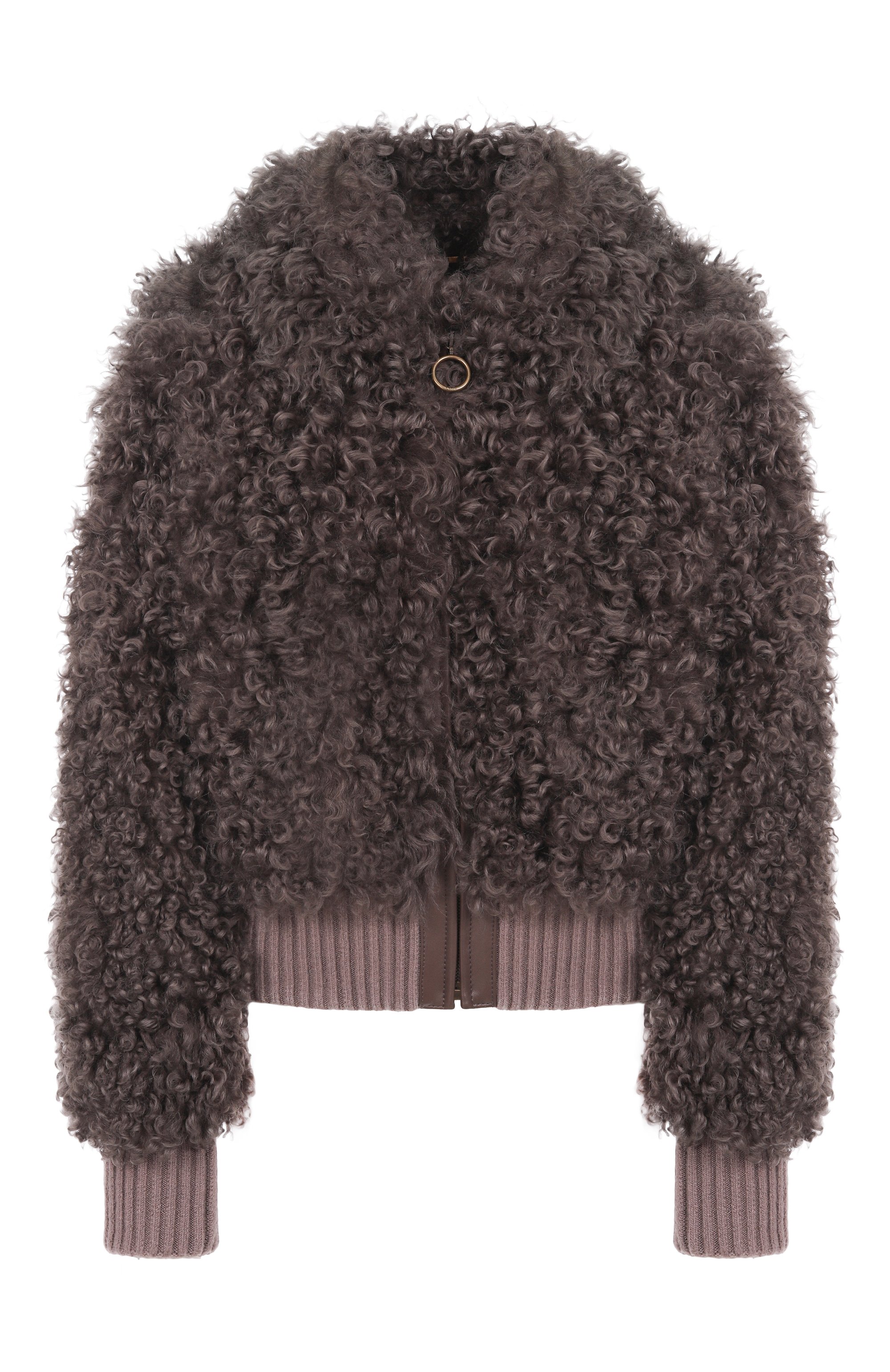 Бомбер из овчины CHLOÉ коричневого цвета по цене 540500 руб., арт. CHC24WCV03210, фото 1 Бомбер из овчины CHLOÉ, арт. CHC24WCV03210, фото 1