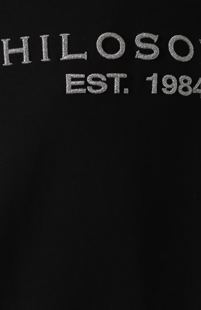 Хлопковый пуловер PHILOSOPHY DI LORENZO SERAFINI черного цвета по цене 32050 руб., арт. A1716/747, фото 5 Хлопковый пуловер PHILOSOPHY DI LORENZO SERAFINI, арт. A1716/747, фото 5