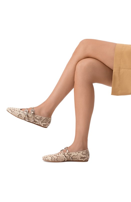 Кожаные балетки Classic Claudia Le Monde Beryl CLM-SNA-R0C Бежевый  CLM-SNA-R0C Фото 2
