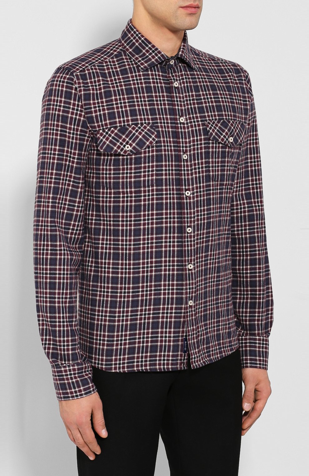 Рубашка из смеси хлопка и шерсти SAND, арт. 8243 IVER C TRIM P0CKET, фото 3