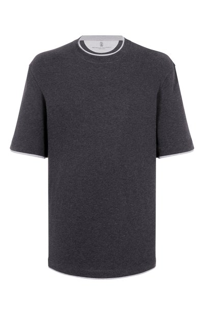 Мужская хлопковая футболка BRUNELLO CUCINELLI, арт. M0B137427