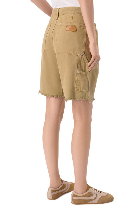 Хлопковые шорты Alexander Wang 4DC2264160 Хаки  4DC2264160 Фото 4