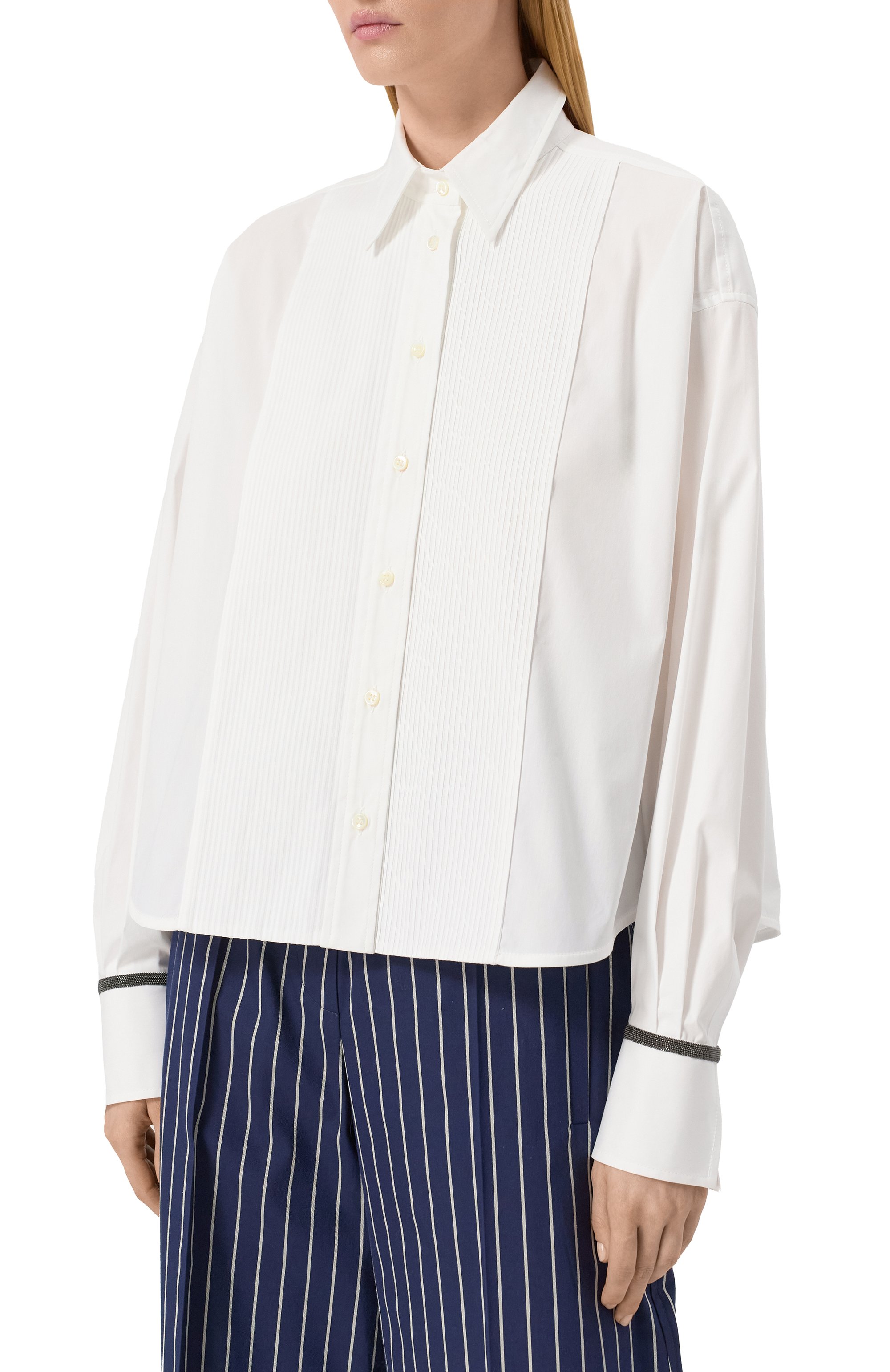 Хлопковая рубашка BRUNELLO CUCINELLI, арт. M0091RB416, фото 3