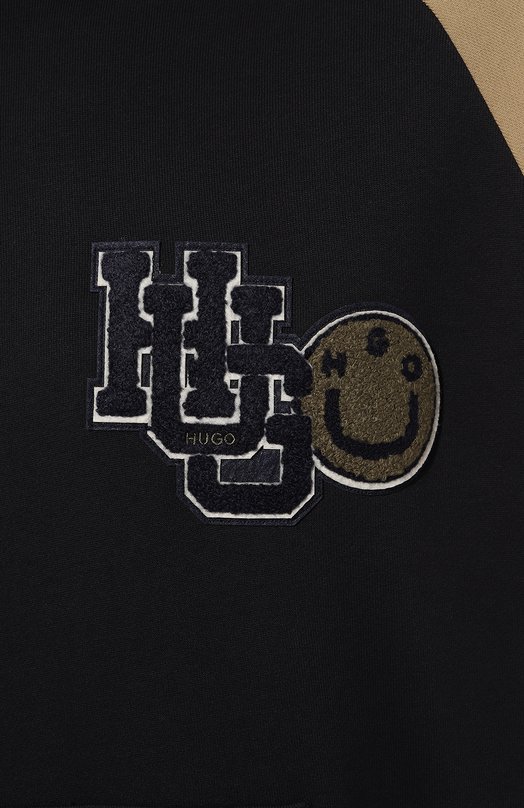 Хлопковое худи HUGO Blue Синий, фото 5